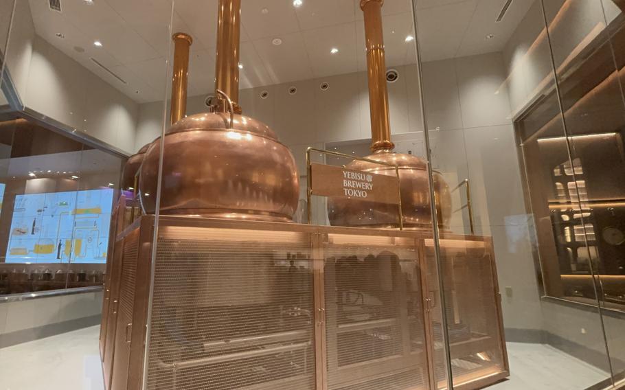 Yebisu Beer brewing kettles